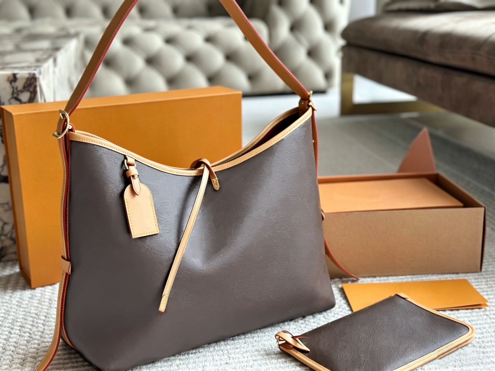 Luxury Hobo Bags For Women Designer Large Capacity Tote Handbags Classic Leather Shoulder Purses With Removable Pouch Fashion Travel Bag With Box Womans Purse PRPU