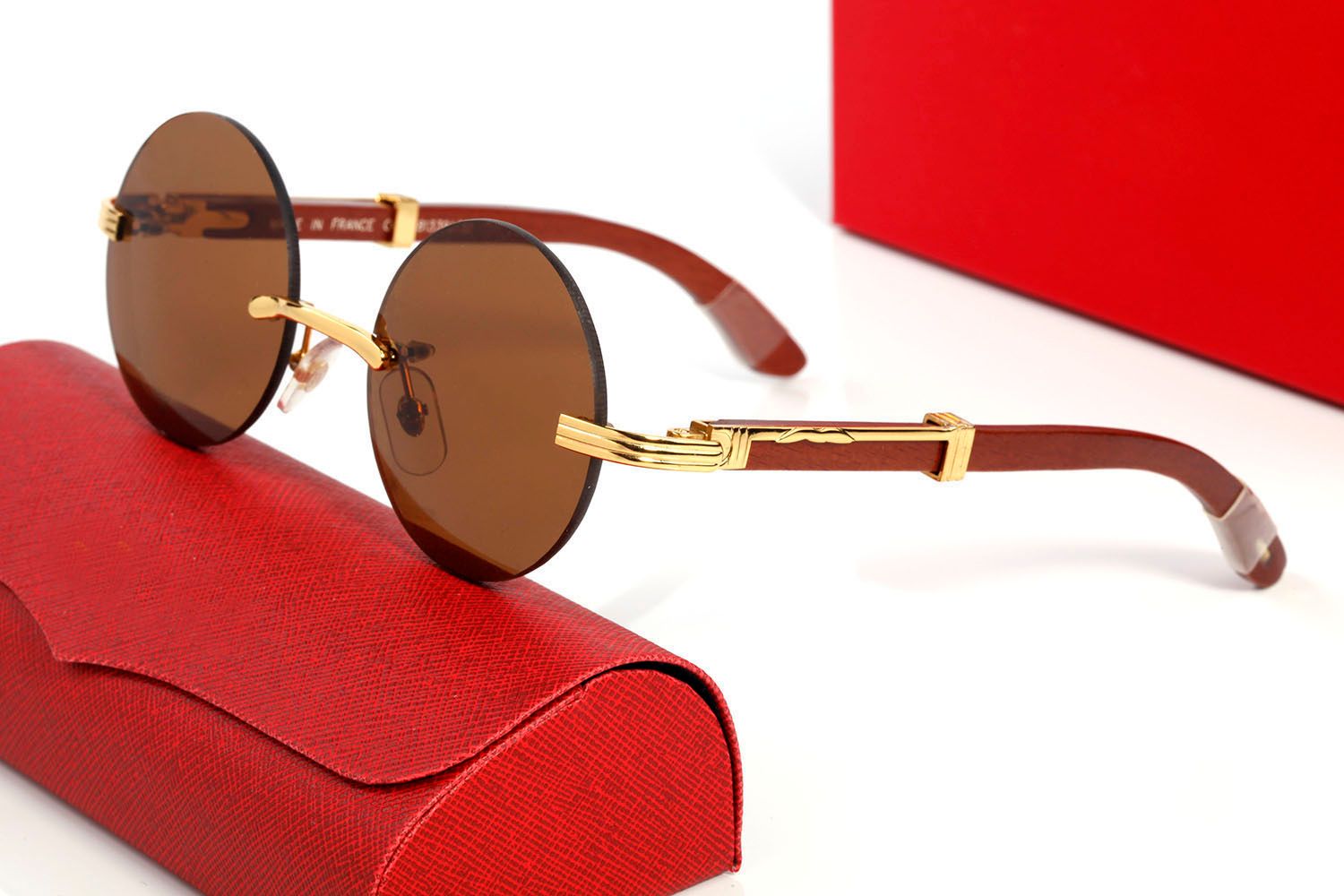 luxury brand sunglasses designer women glasses man buffalo horn sunglass woman mens full rim round wooden vintage polit glasses high quality new shades eyeglasses - 6 of 9