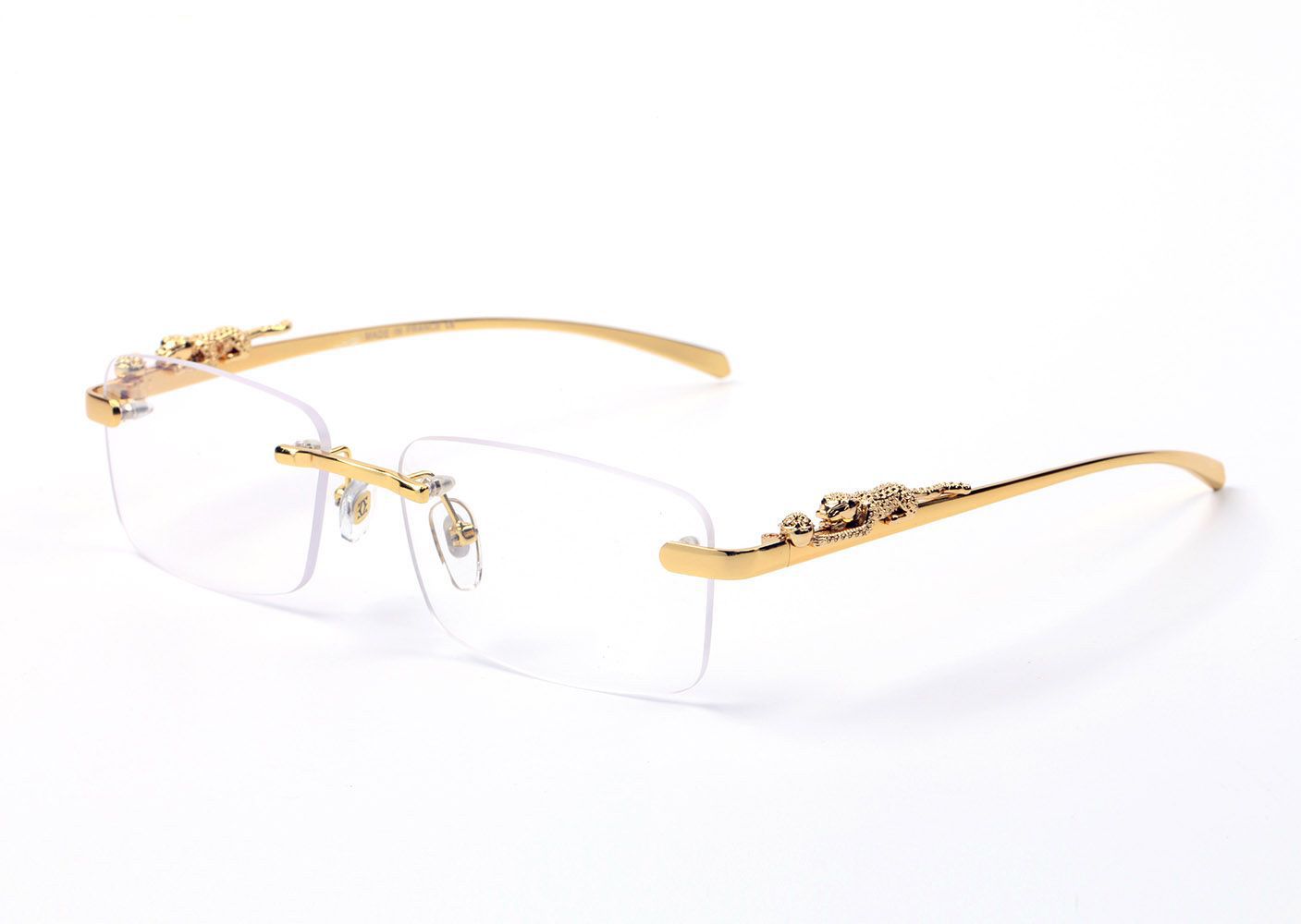 Luxury Designer Sunglasses for Women Mens Sunglass Fashion Sports Gold Silver Panther Frameless Rectangle Goggle Unisex Carti Glasses Eyeglass Womens Eyeglasses - 6 of 9
