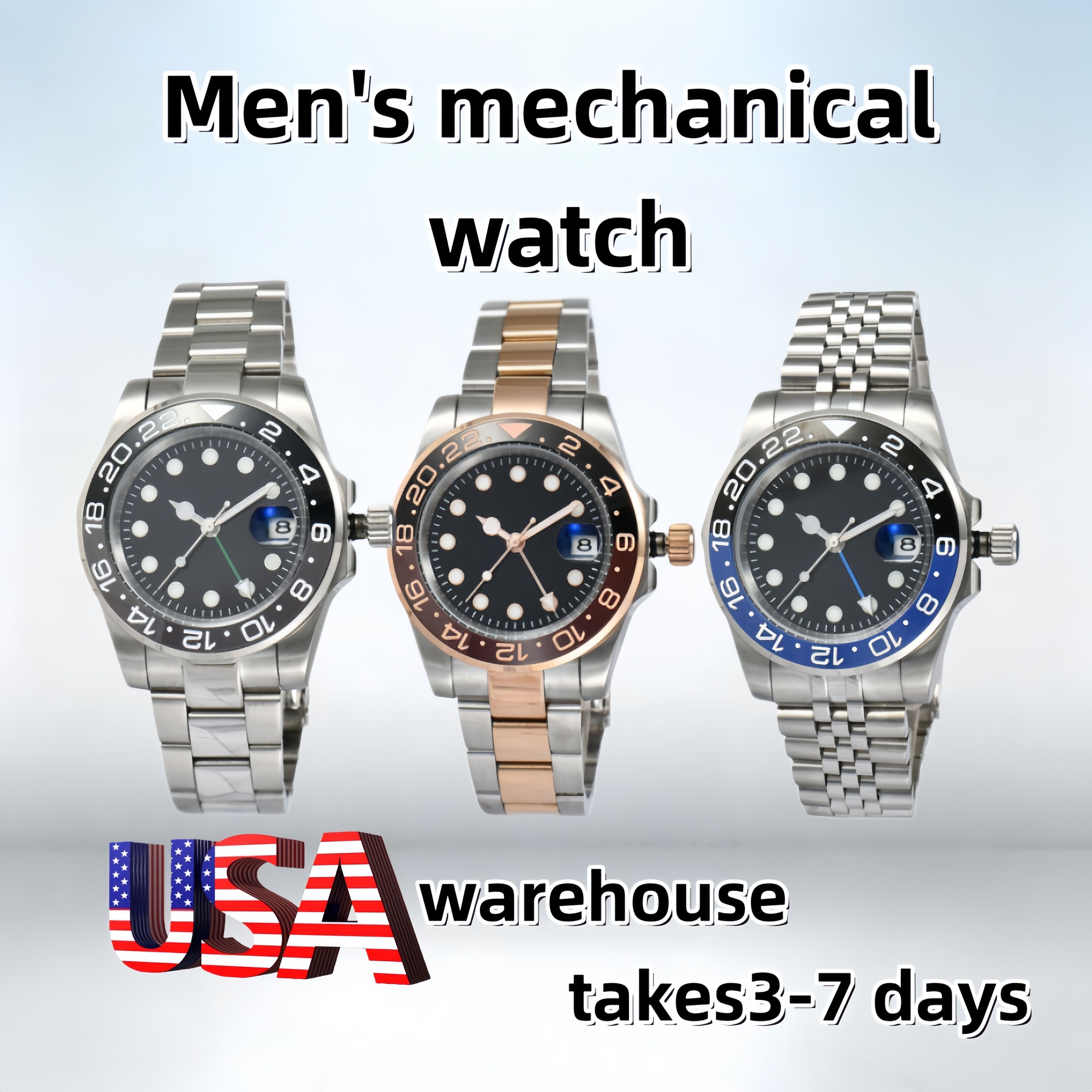 new mens automatic watch mechanical ceramics watchesfull stainless steel watches sapphire luminous watch business casual montre de luxe watch - 2 of 9