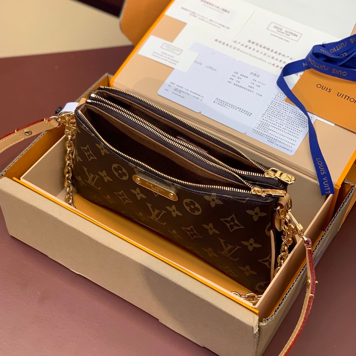 louis vittonbags 1:1 copy Designer Bag Fashion pochette Liv bag Shoulder bag luis vitons bags women Leather Embossed bag Old Flower Handbags Designer purse - 4 of 9