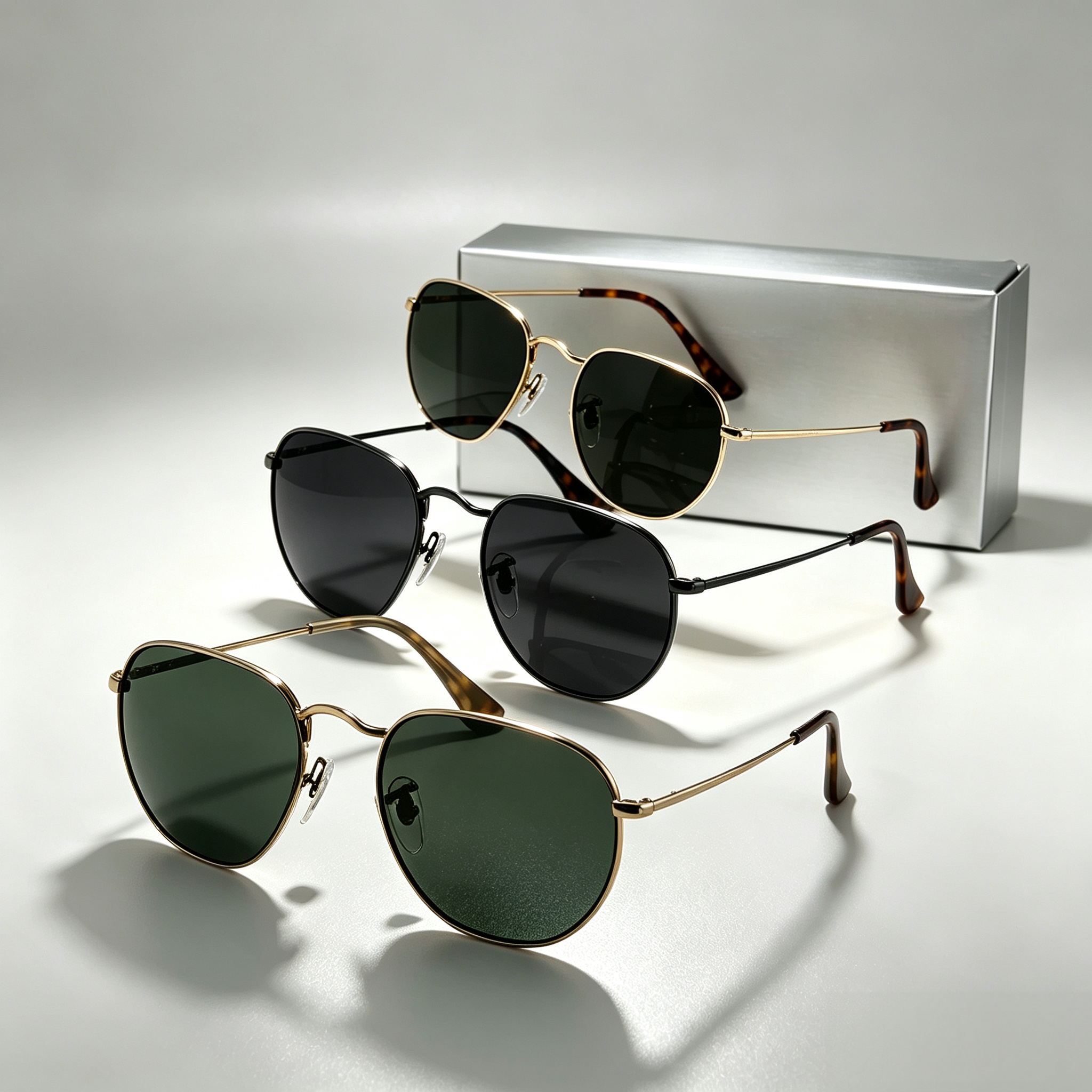 Luxury designer sunglasses rb sunglasses Hexagonal metal sunglasses Top quality gafas 3548 3447 luxury UV400 Eyewear Classiceyeglasses for men and women 51mm - 9 of 9