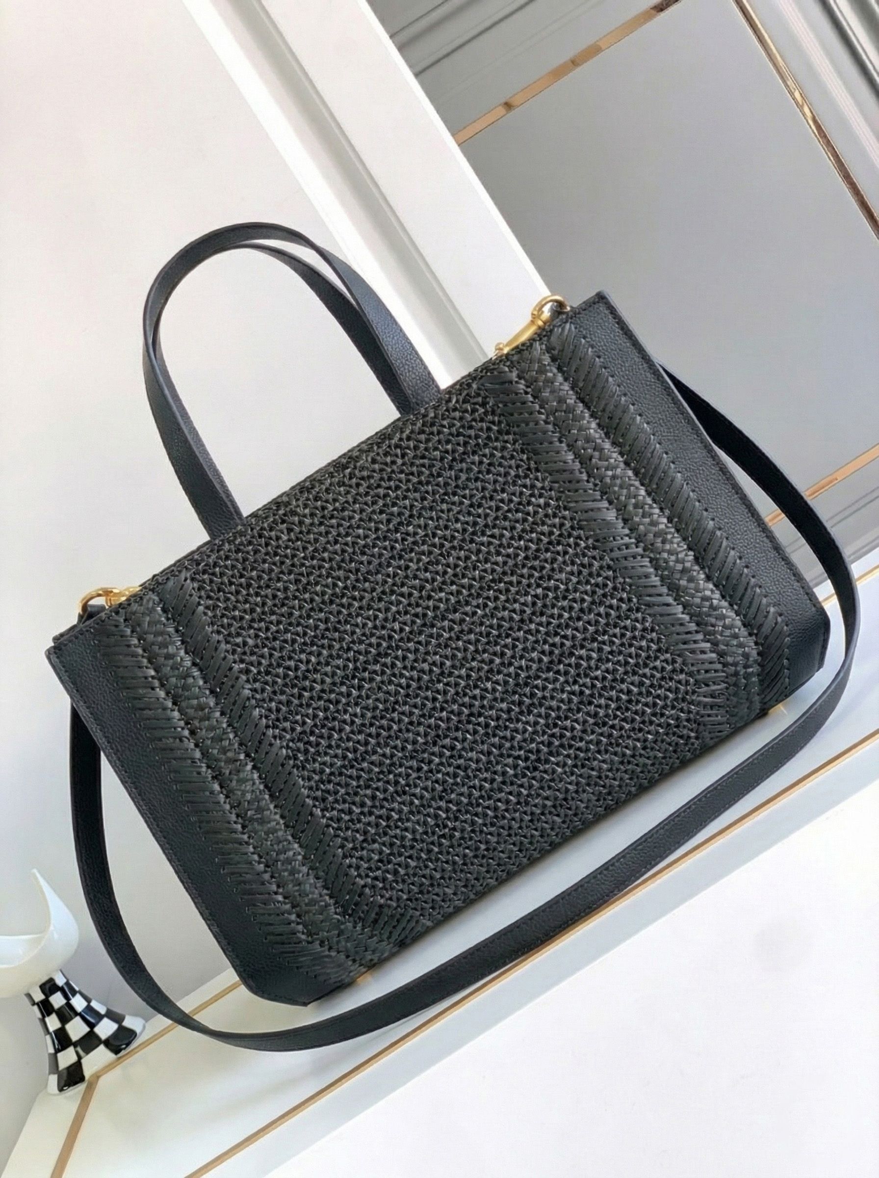 Designer Straw Tote Shoulder Bag for Woman casual Lady bags Commuter Versatile Fashion Relaxed Vintage Knitting Shopping Bags Underarm bag Wallet womens Purse PRPU - 4 of 8