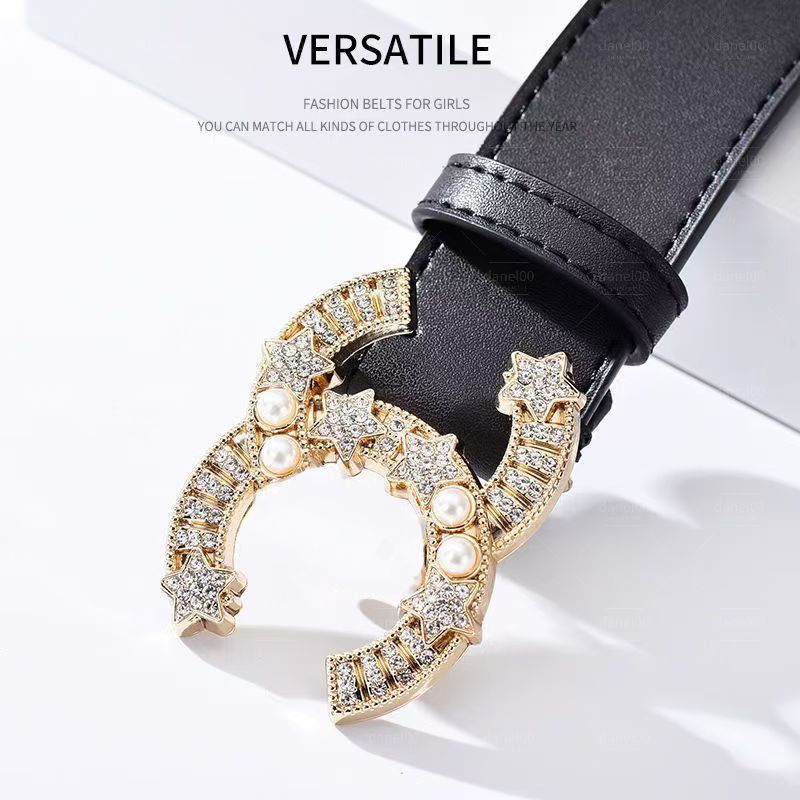 designer for women Men Designer Belt Womens Mens Casual Letter Smooth Buckle Belts Width 3.5cm and 3.0cm very good - 3 of 8