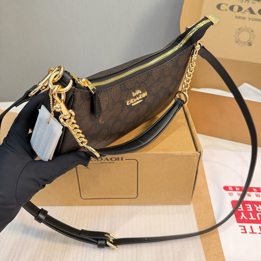1:1 Correct Emblem teri shoulder bag Designer Handbag New Styles Metal Chain Underarm Bag Tabby Luxury Handbag High-Quality Classic Women's Leather Crossbody Bag - 3 of 8