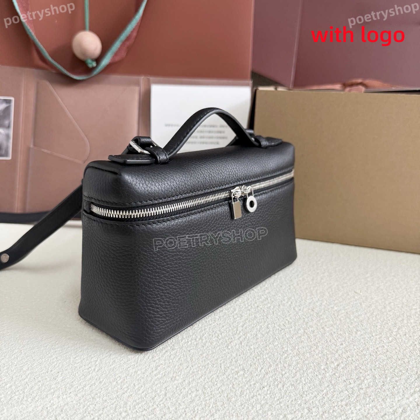 Designer Bags Lunch Box Women Bags Designer Makeup Handbag Genuine Leather Handbags Canvas Ostrich Stranded Two Way Shoulder Crossbody bag - 6 of 8