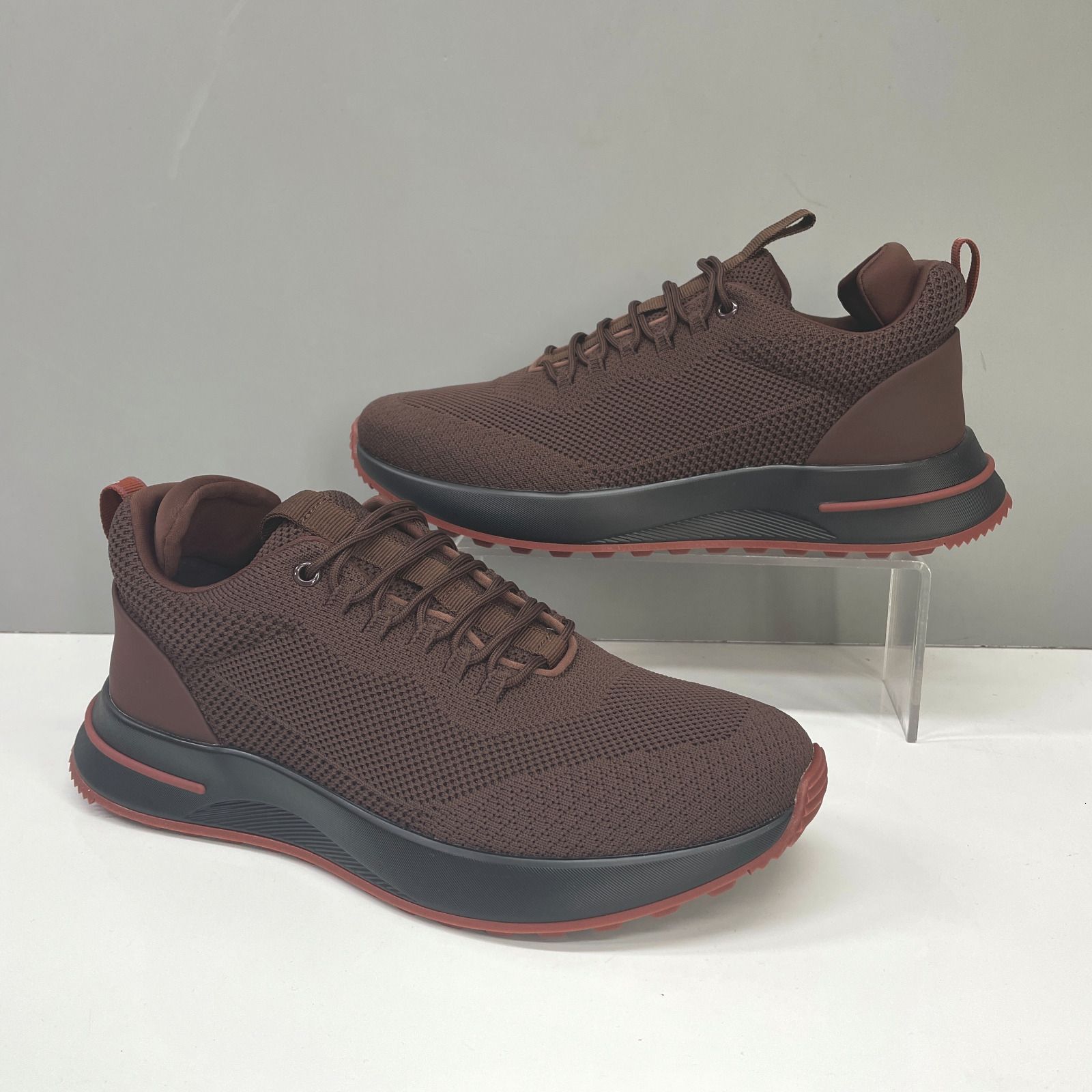 10A Men Luxury Knit Trainers 2026 Week End Walk Sneakers Mens Designer Storm System Technical Mesh Lace Up Cushion Sole Sport Shoes 1168 - 4 of 8