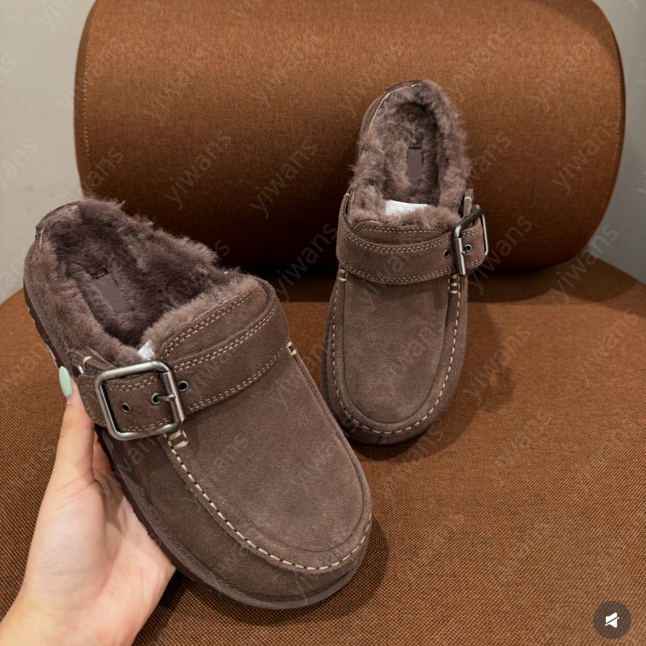 Designer Classic Ultra Mini Boots Snow Goldenstar Evelina Clogs Tasman Tazz Slippers Micro Boot Sand Platform Short Women Fur Sheepskin Leather Chestnut - 3 of 4