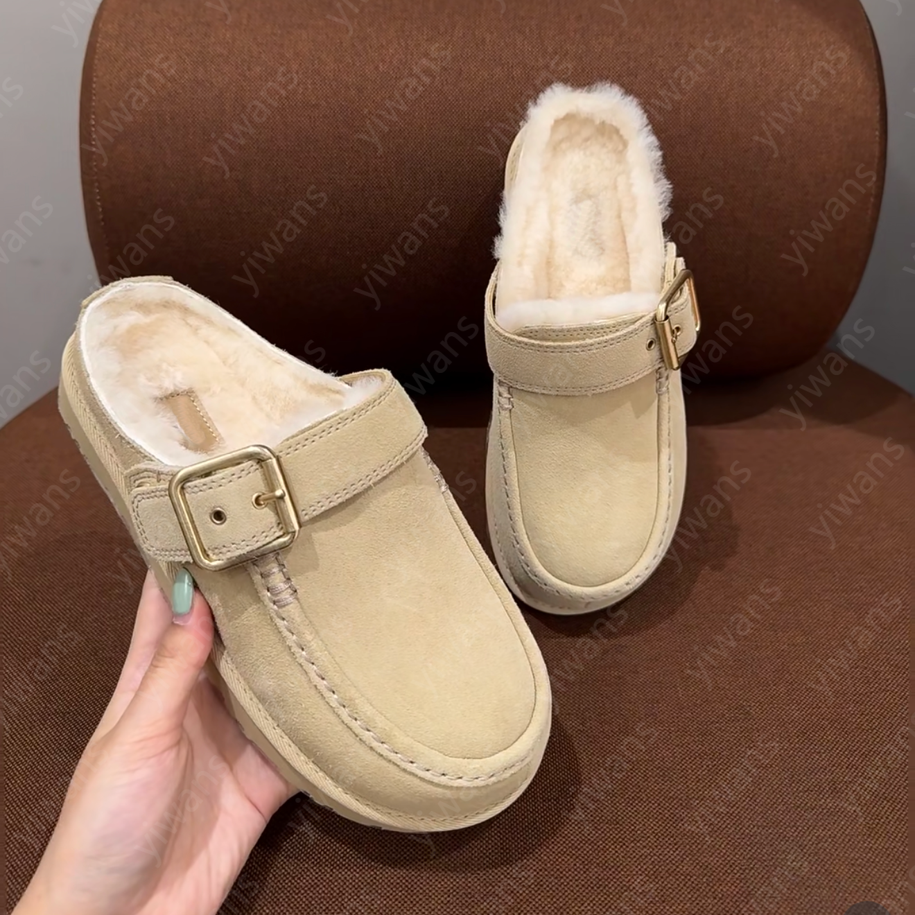 Designer Classic Ultra Mini Boots Snow Goldenstar Evelina Clogs Tasman Tazz Slippers Micro Boot Sand Platform Short Women Fur Sheepskin Leather Chestnut - 4 of 4