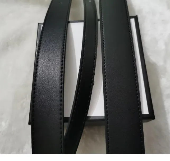 Belt For Men Women luxury Ceinture Luxe Genuine Leather Jeans Classic Black Letter Belts Metal Smooth Buckle Waistband Popular Trendy Mens Belt with box - 5 of 5