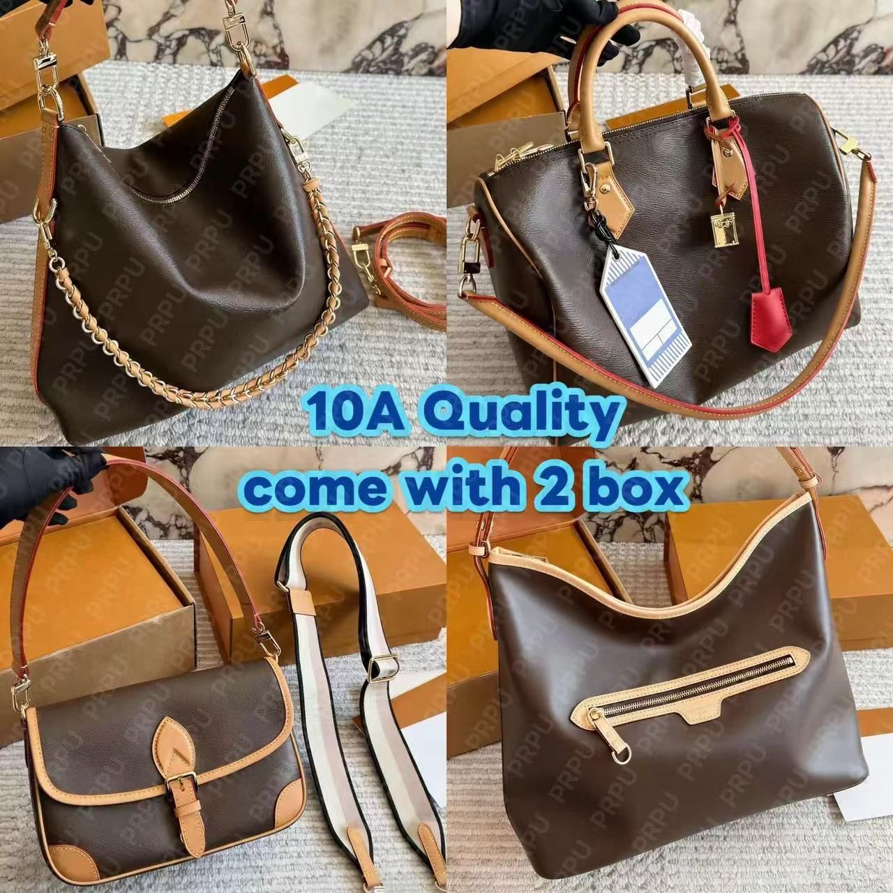 Luxury Genuine Leather Shoulder Bag Women Vintage Boston Crossbody Handbags Rich Texture Large Capacity Commuting Tote Fashion Purse Travel Bag Womens Purse PRPU - 1 of 8