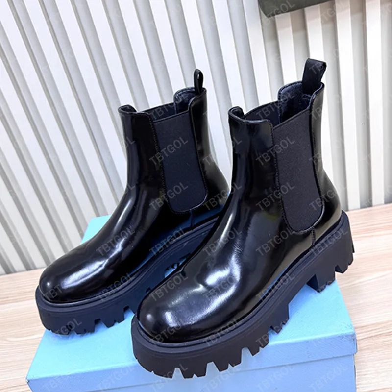 Designer Ankle Boots Women Rois Boots Platform Booties Leather And Suede Combat Knight Sneakers Trainers NO43 - 3 of 9