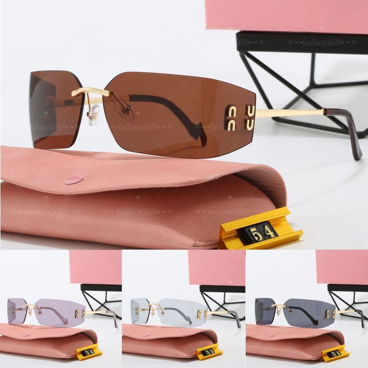 YQ Designer sunglasses women for luxury sunglasses classic glasses design curved Lenses shades travel outdoor with box - 1 of 6