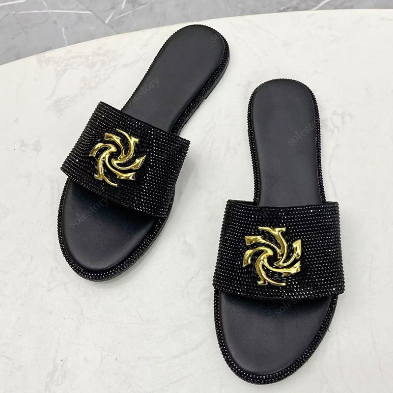 designer slides Eleanor sandals Women's Designer Sandals Shoes Sliders Fashion Outdoor Beach Sandale Womens Shoe Flat Loafer Summer Mule Size 35-42 - 2 of 8