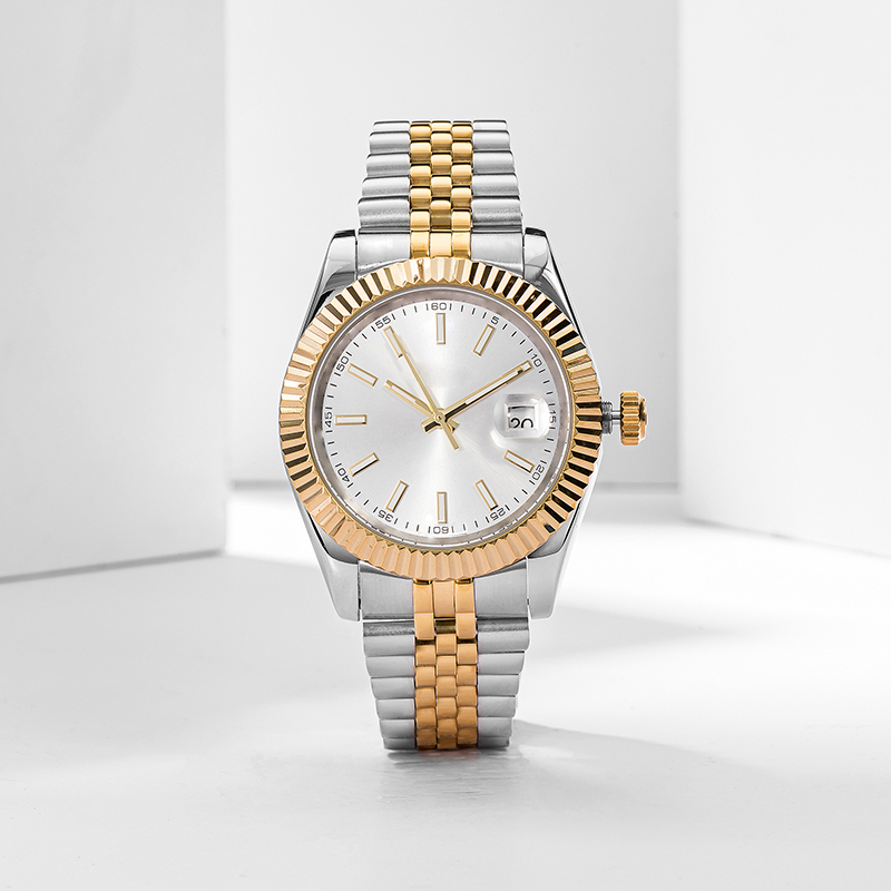 mens diamond lady watches automatic mechanical movement wristwatches full stainless steel watch luminous sapphire glass montre de luxe 28-36-41mm - 3 of 9