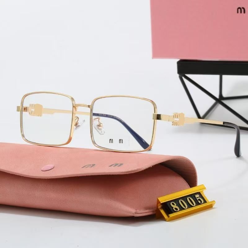 MU Designer sunglasses for women men Oval Metal Fashion Outdoor Eternal Classic Style Eyewear Multi-style full-frame spectacles - 3 of 5
