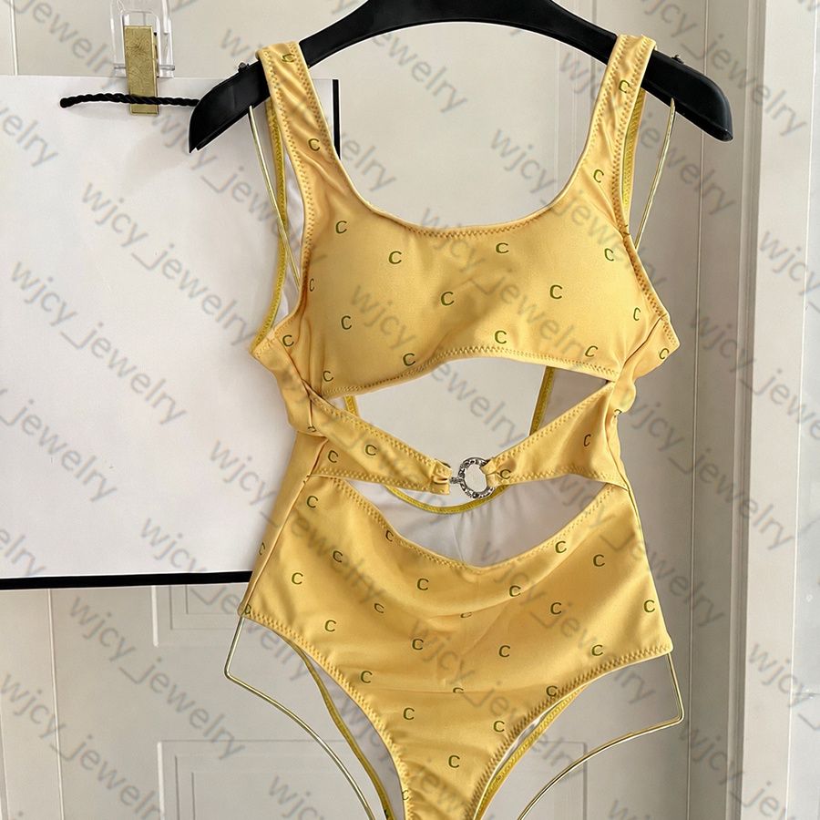 Designer Swimwear Bikini Swimsuit Women Sexy Beach Vacation Bikini Split Letter Pattern Fashion Leisure Hot Spring Beach Vacation Swimsuit - 4 of 8