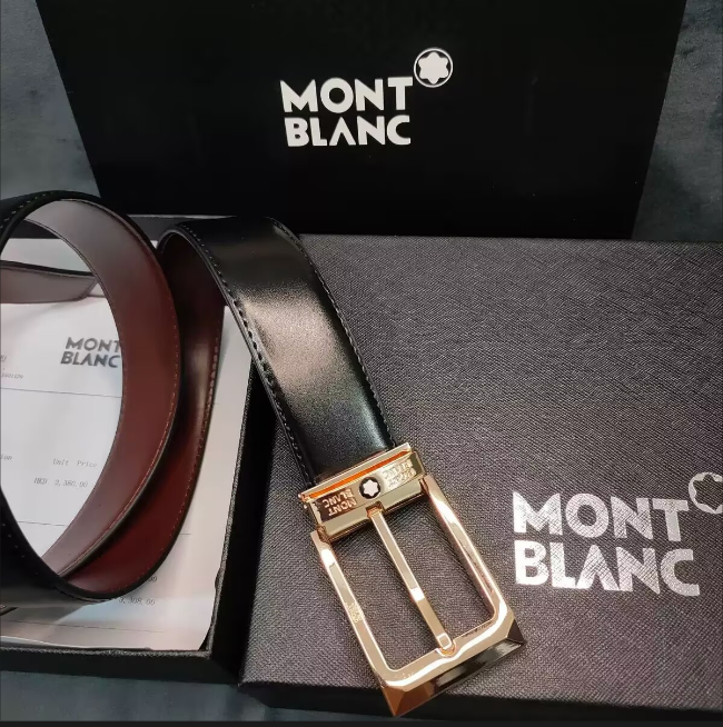 Men Business Belt casual 2026 Upscale Black Fashion needle buckle Belts MB Designer Belt With white star logo Montblancs genuine leather belt for elegant charm Man - 2 of 8
