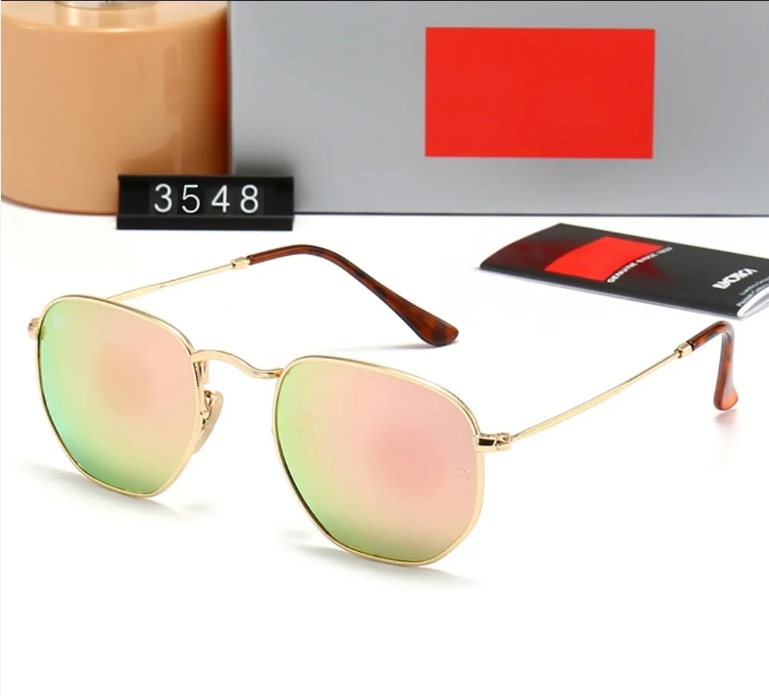 Luxury designer sunglasses rb sunglasses Hexagonal metal sunglasses Top quality gafas 3548 3447 luxury UV400 Eyewear Classiceyeglasses for men and women 51mm - 7 of 9