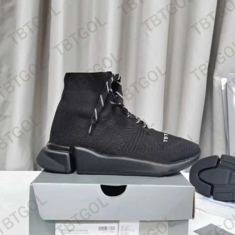26S Hot Knit Sock Platform Sneakers Casual Sports Trainers 1.0 2.0 3.0 Lace-up Boots Luxury Unisex Glitter Runners Graffiti Outdoor Walking Shoes NO017 - 7 of 8