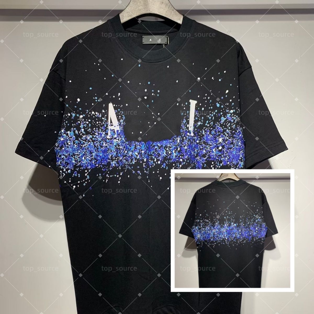 Unisex Minimalist Black White T-Shirt, Fashion Letter Print Short Sleeve Tee, Casual Loose Fit Cotton Graphic Top, Simple Streetwear Daily Casual Clothes for Men Women - 2 of 8