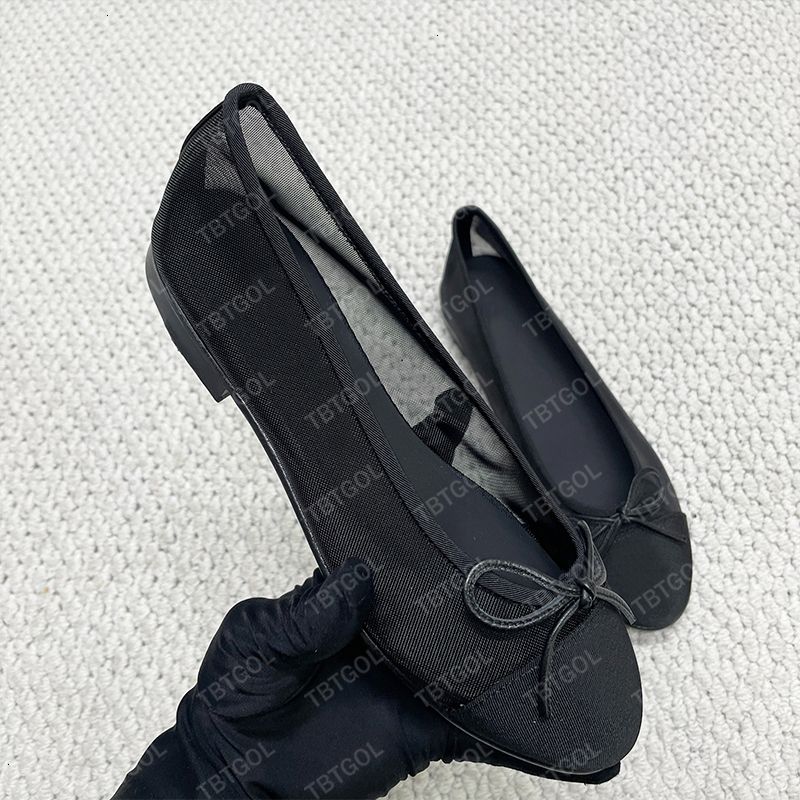 Designer Suede Ballet Flats Women Velvet Loafers Bow Mesh Sandals Dinner Dress Shoes Girls Boat Shoes 891 - 5 of 8