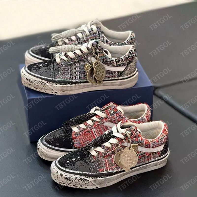 Pink Blue Eu45 New Luxury Canvas Walking Shoes Sneakers For Men Women Pearl Trainers Vintage Sports Casual Shoes Lace-Up Shoe 1083 - 2 of 8