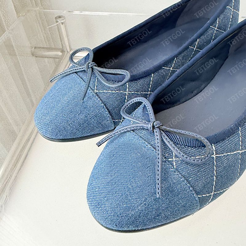 Designer Suede Ballet Flats Women Velvet Loafers Bow Mesh Sandals Dinner Dress Shoes Girls Boat Shoes 891 - 7 of 8