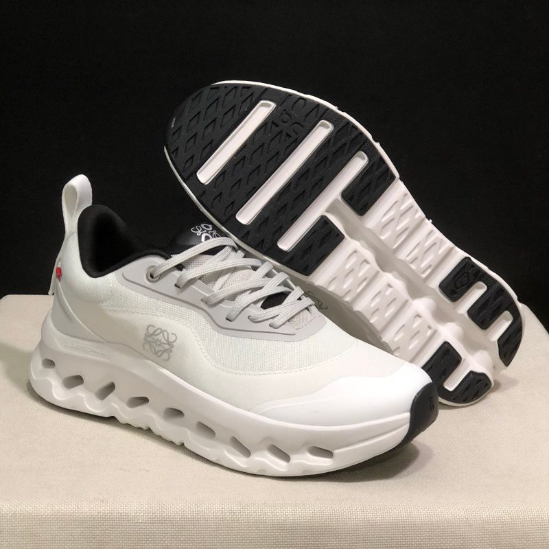 On Cloudtilt Hi 2 Running Shoes for Men Women Cushion Wave Hollow Thick Sole Sneakers Lightweight Breathable Mesh Slip On Walking Shoes white blue pink - 6 of 8
