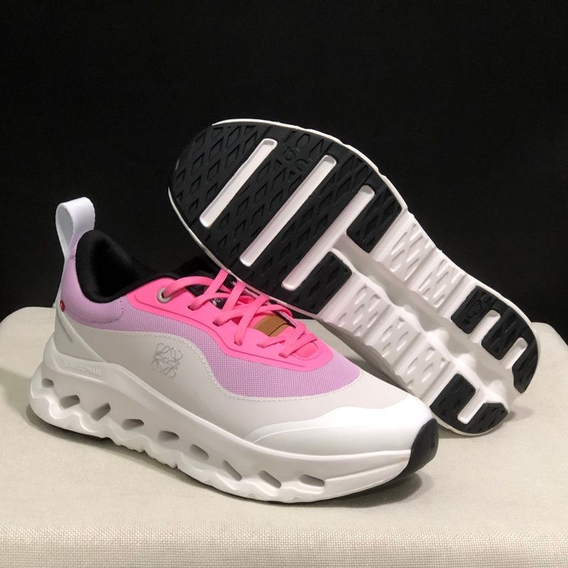 On Cloudtilt Hi 2 Running Shoes for Men Women Cushion Wave Hollow Thick Sole Sneakers Lightweight Breathable Mesh Slip On Walking Shoes white blue pink - 3 of 8