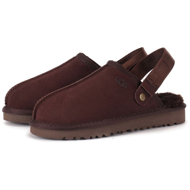 UGG Women's Goldenstar Platform Slippers Adjustable Strap Back Band Suede Shearling Lined Slip On Winter Outdoor Mule Slides Multiple colors - 7 of 8