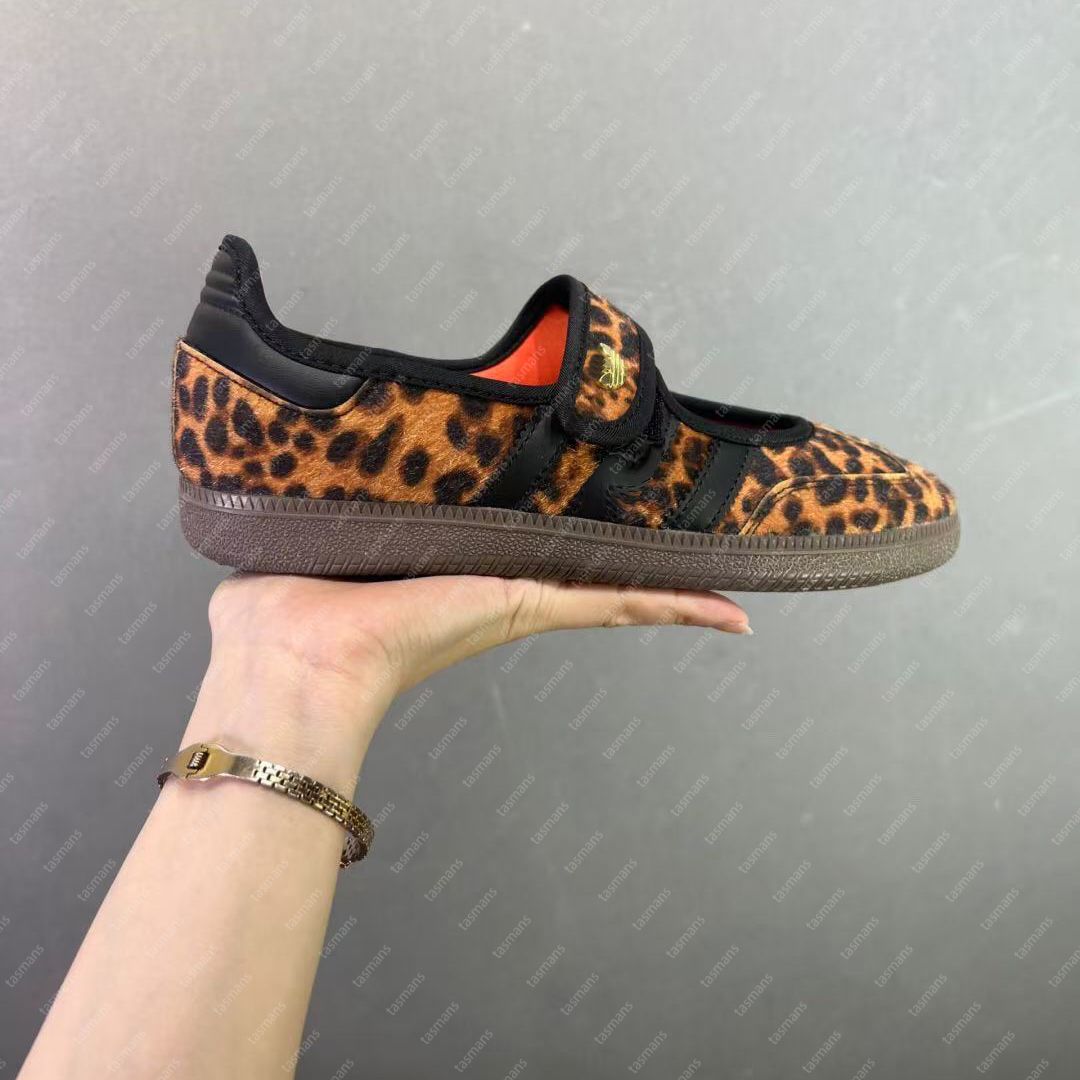 sambass Jane casual shoes Designer Mary shoes Earth Strata Gum Jane sneakers classic black white color scheme comfortable versatile German training shoes - 6 of 9