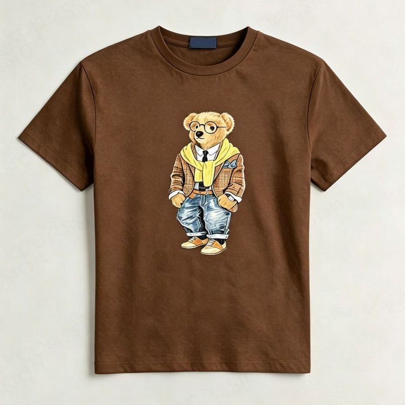 Woman Designer Bear Tshirt Spring Summer Women Cotton Tshirts Breathable Tops Fashion Short Sleeves Clothes Luxury Round Neck Tops - 8 of 8