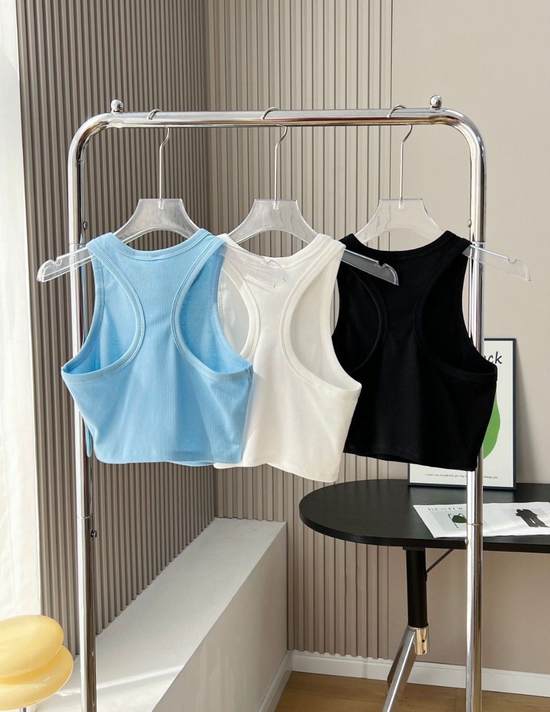 Designer tank top Women's Ribbed Yoga Tank Top Sleeveless Cropped Sports Vest Breathable Fitness Top for Pilates Workout Running - 6 of 8