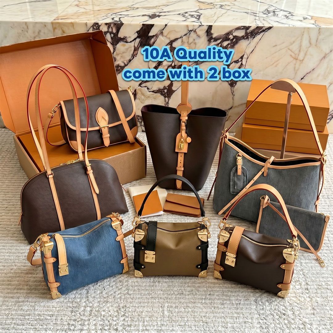 Luxury Hobo Bags For Women Designer Large Capacity Tote Handbags Classic Leather Shoulder Purses With Removable Pouch Fashion Travel Bag With Box Womans Purse PRPU - 1 of 8