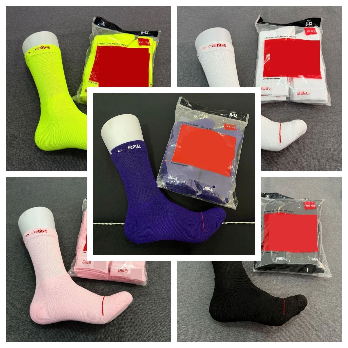 Man Sport socks Men's 5 Pairs Socks Road Bicycle Designer socks Street Bike Breathable Mesh Racing Running Socks Tube Letter Socks Football Women - 4 of 9