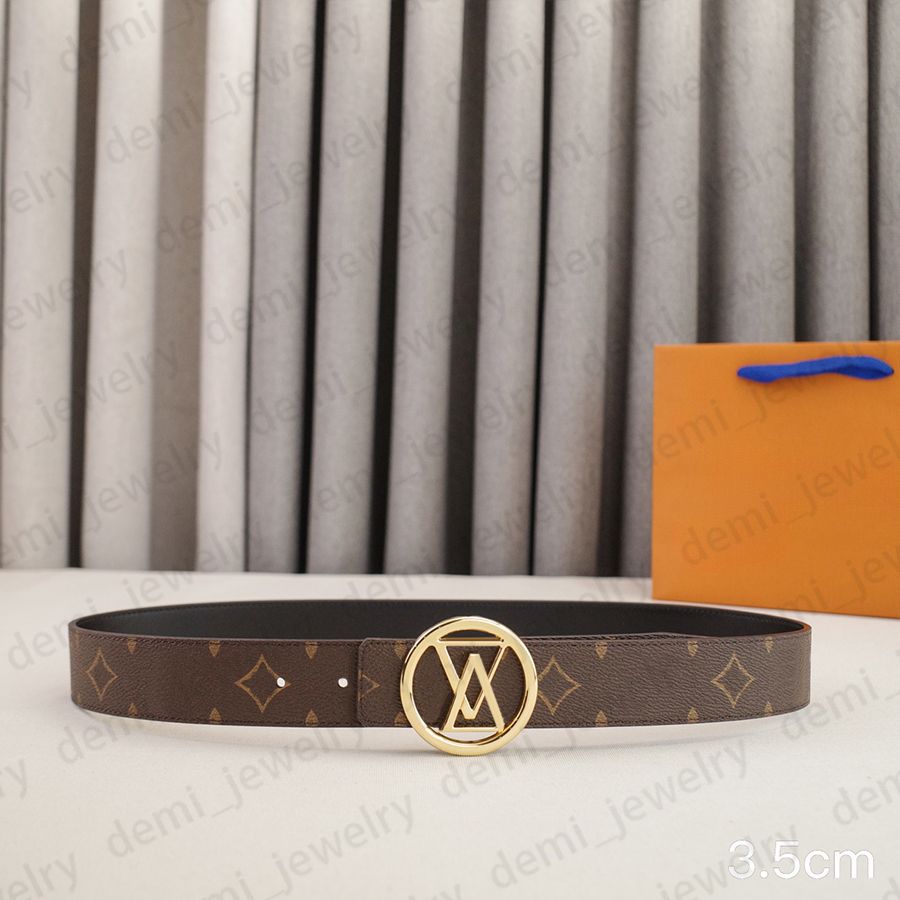Designer Belt Mens Woman Belts Classic Smooth Buckle Genuine Leather Belt Highly Quality Come with Gift Box and Handbag 90-125cm Length Waistband - 6 of 8