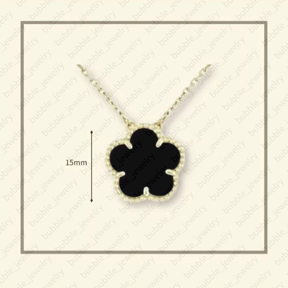 high quality clover necklace designer jewelry women gold necklace 15mm one motif flower necklace mother of pearl pendant pearls necklace gold designer necklace - 4 of 9