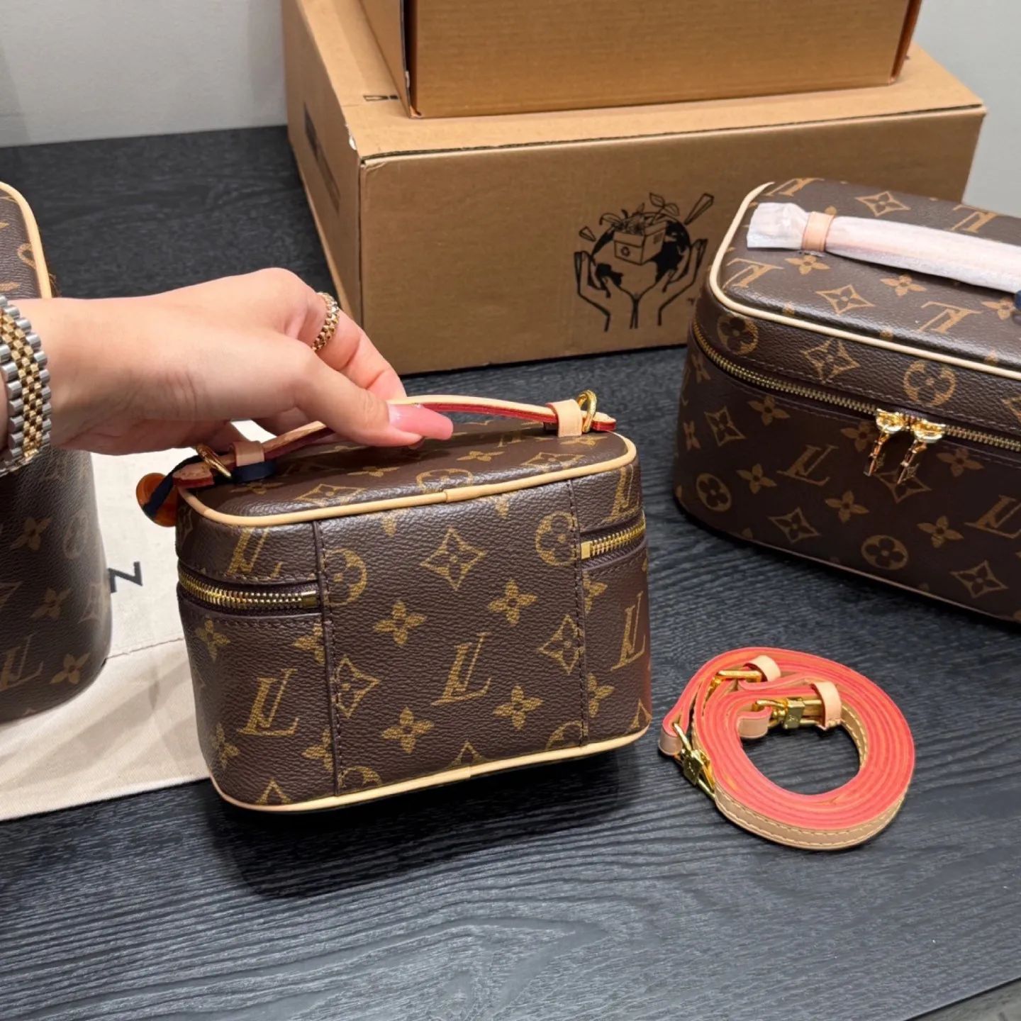 Designer Bag louis vuttione bag sac de luxe Nice nano vintage makeup bag shoulder bag Makeup Bag Luxury Cosmetic bag designer Women's Handbag Purse lvs bag designer - 5 of 8