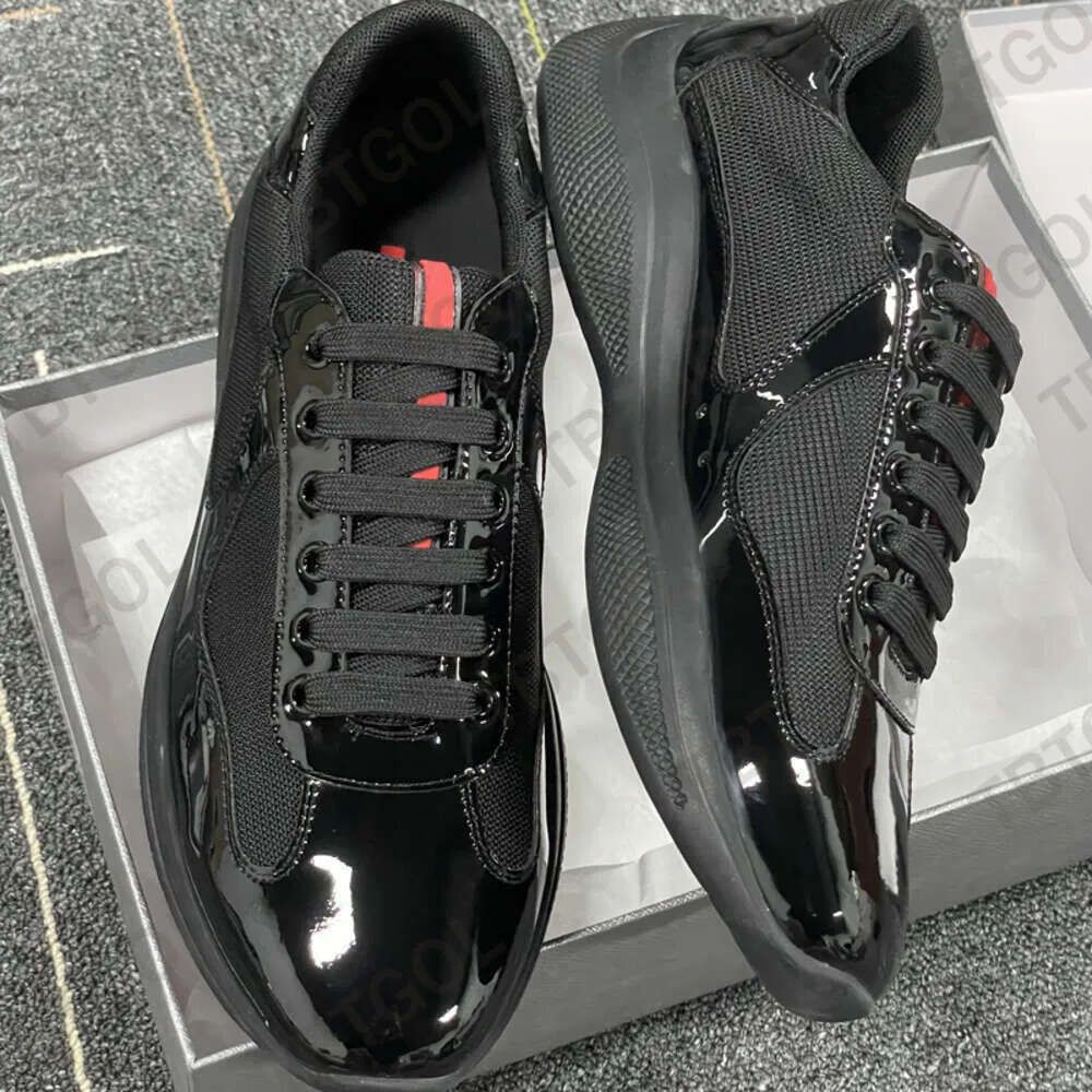 Designer Men Women Sneakers Americas Cup Xl Trainers Leather Lace-up Casual Shoes Outdoor Runner Sport Shoes 36-47 Big Size 53 - 5 of 9