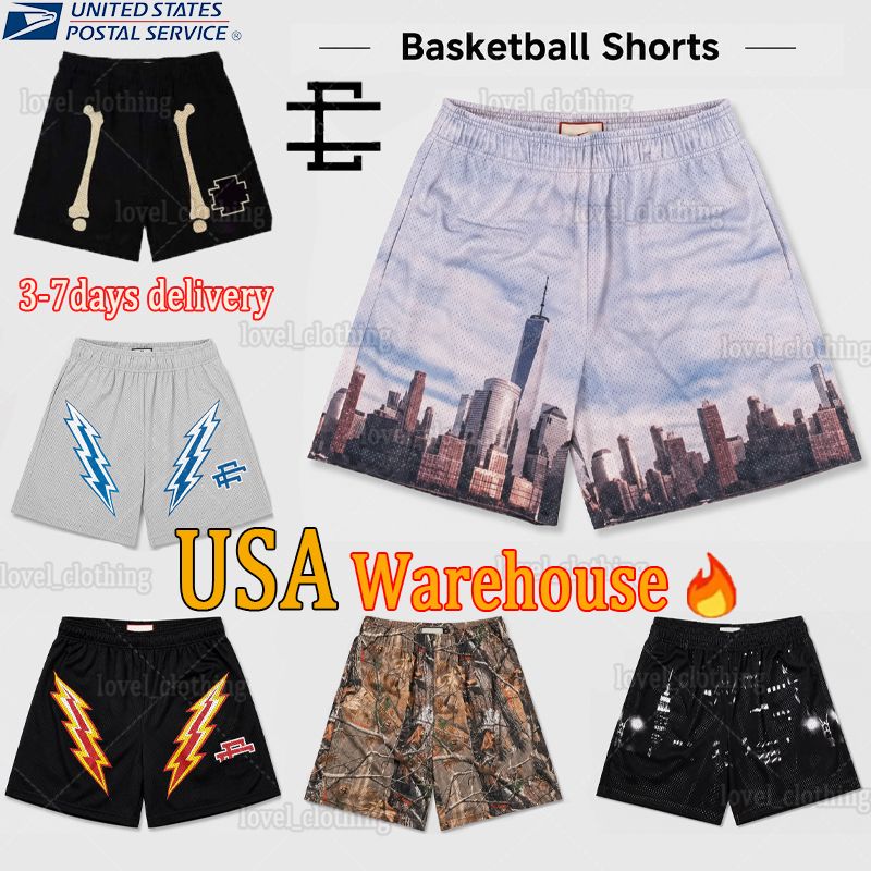 erics emanels shorts Mens Swim Ees Shorts Designer Fashion Basketball Gym Jogger Beach Pants High Quality Summer Board Trunks Mesh Lining Casual Sport Running Short - 2 of 6