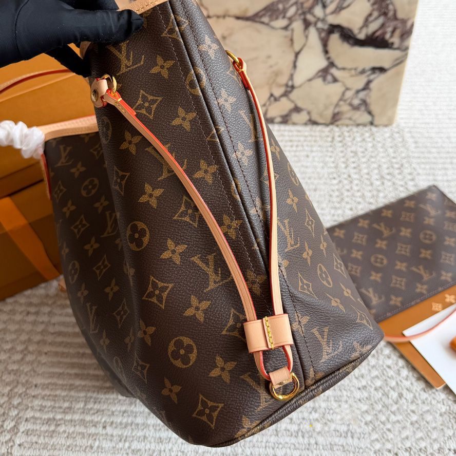 designer bag luxury bag mm tote bag shoulder bag neverfulll bag wallet full brown print bag leather bag crossbody bag high quality capacity composite shopping bag - 7 of 9