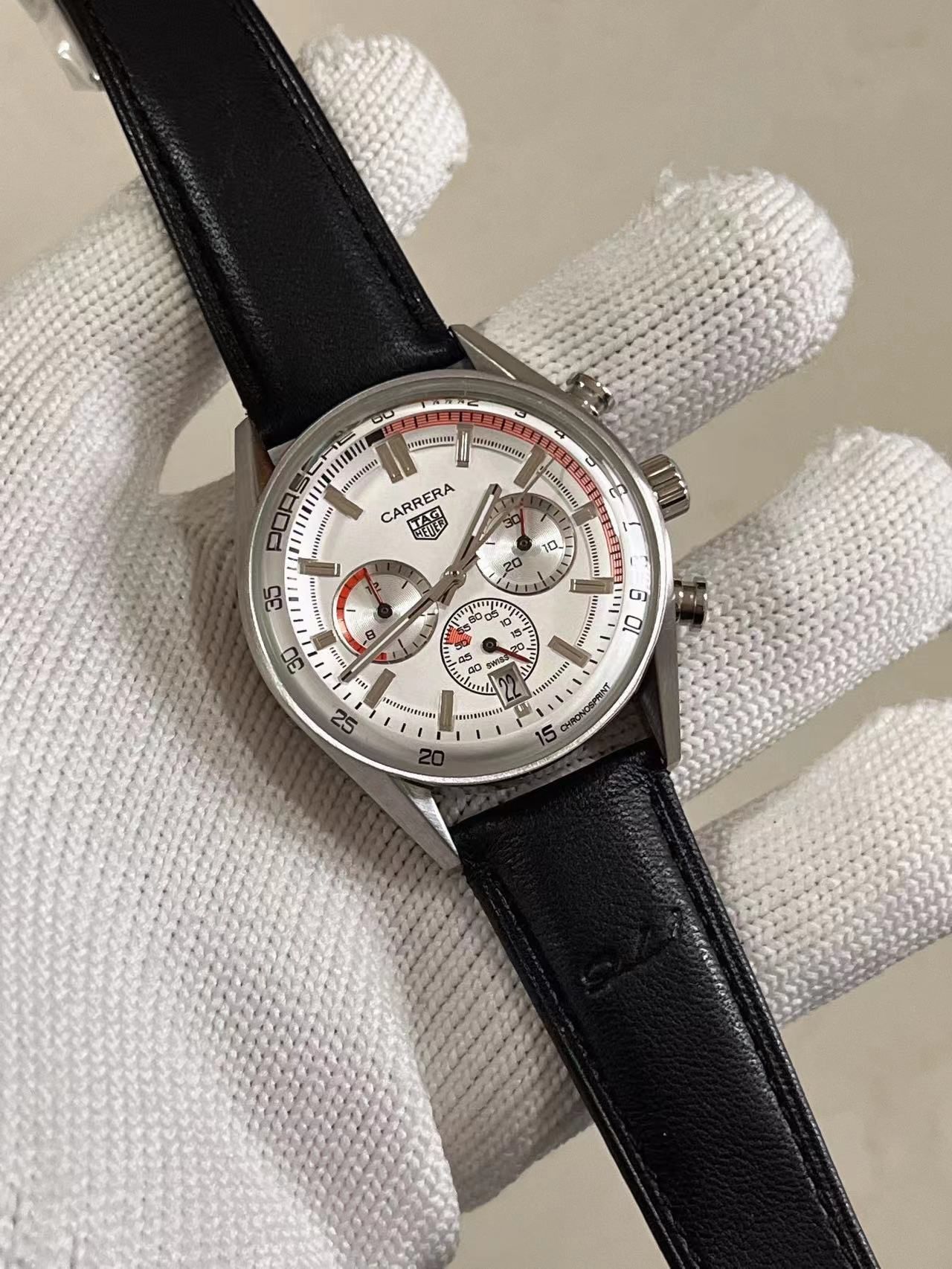 TAG Heuer CARRERA Chronosprint X Porsche Special Edition Men's Watch Stainless Steel Case Silver Case New Black Case - 6 of 8