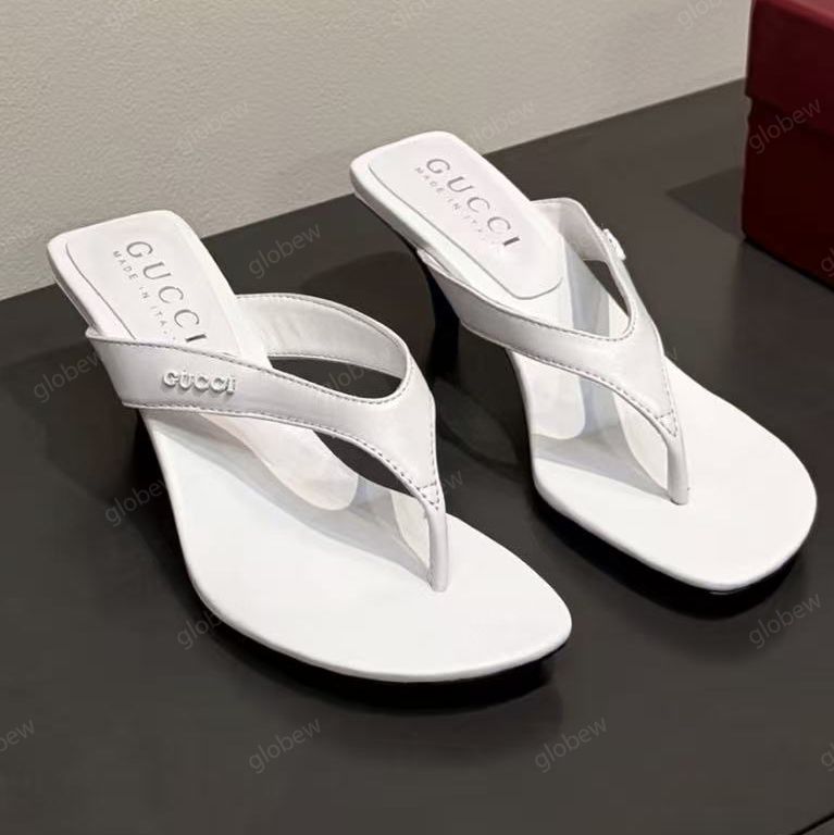 Womens Vittoria Thong Sandals Designer Woman High Heels Fashionable Lady Clip ToeSandals Cone Shaped Leather Covered Heel Outdoor Party Vacation Miss Shoes - 8 of 8