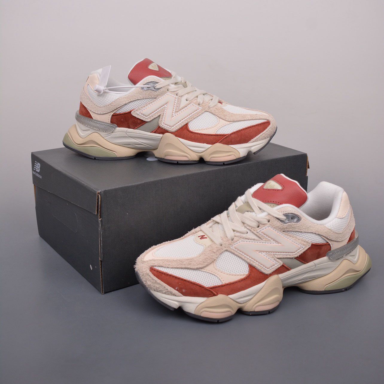 9060 Running Shoes Men Women Casual Designer Sneaker Mesh Black White Red Gold Ivory Beige Silver Pink Grey Multi Color Man Trainers Sports Sneakers Jogging Walking - 3 of 8