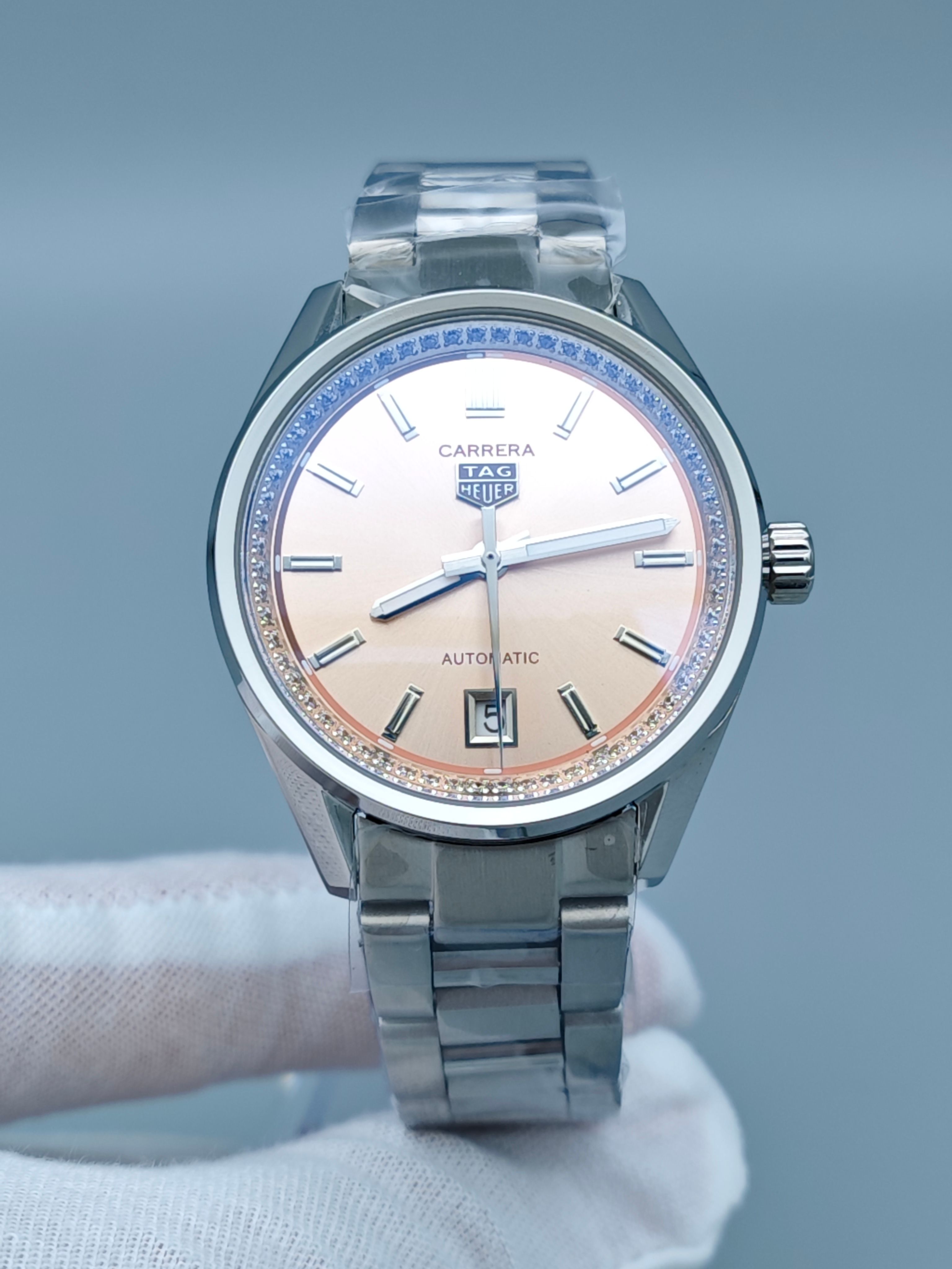 TAG Heuer Carrera Date Calibre 5 Automatic 38mm Stainless Steel Men's Watch Stainless Steel Case Silver Case New Black Case - 7 of 8