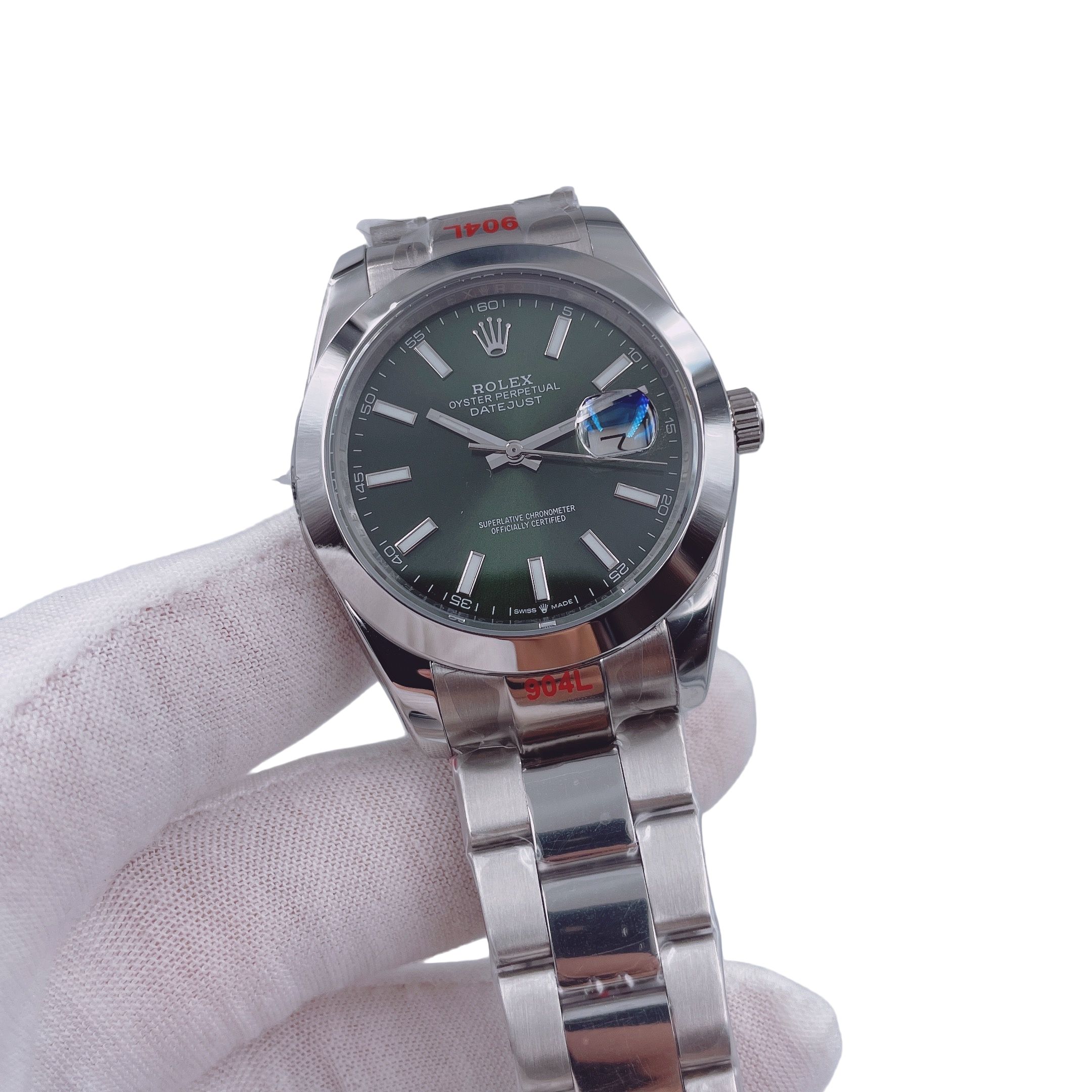 Rolex Datejust 126334 41mm Upgraded Jubilee Strap Automatic Stainless Steel Watch Bezel Men's Watch Sapphire Glass Case New Black Case - 7 of 8