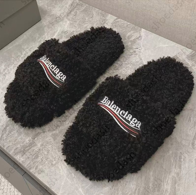 Furry Designer Sandals Fashion Tide Casual Shoes Women Man Sandals Slippers Rubber Flats Slides Bottoms Slippers Sandals Summer Beach Lightweight Shoes - 2 of 8