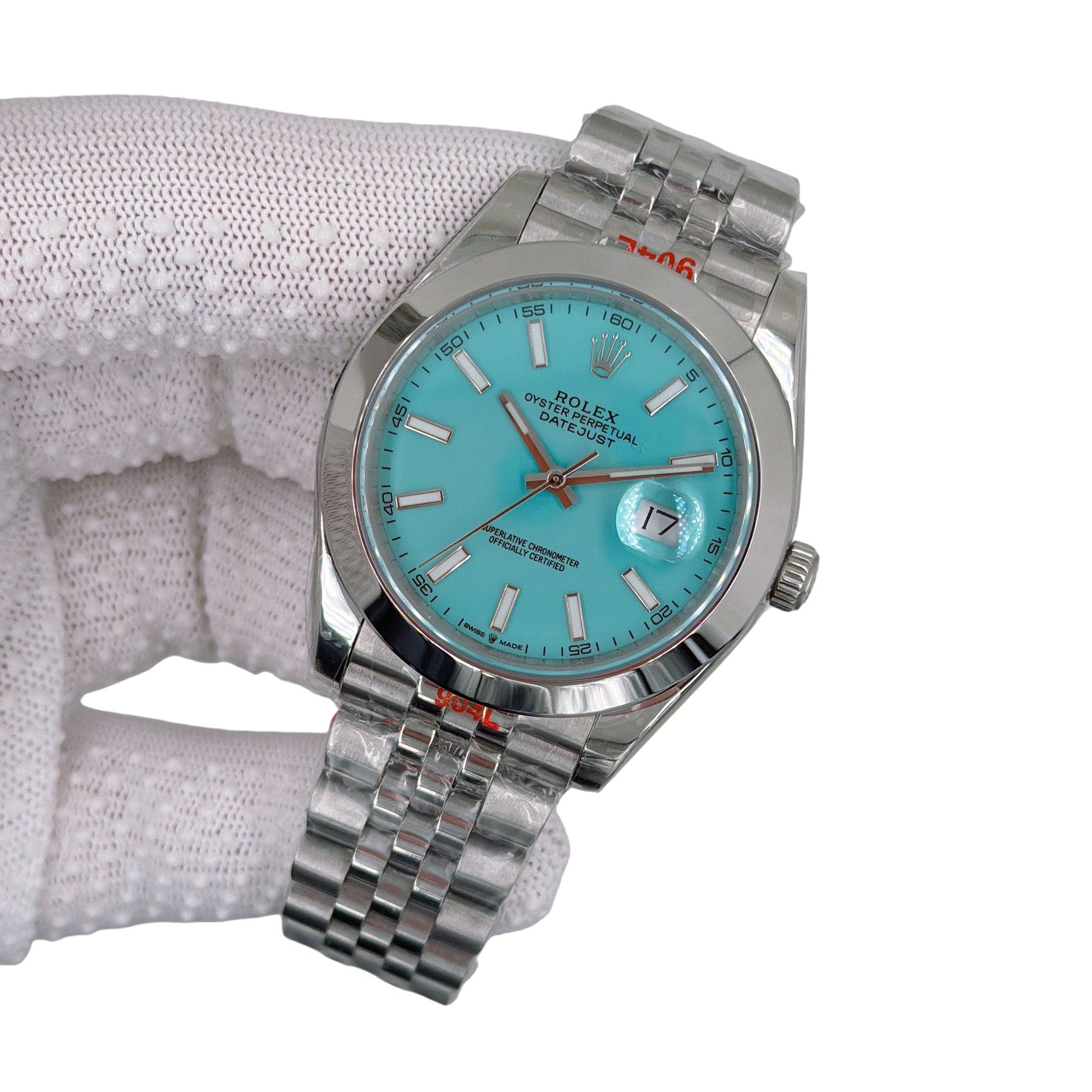 Rolex Datejust Ombre Green 126334 Tiffany 41mm Upgraded Jubilee Strap Automatic Stainless Steel Watch Bezel Men's Watch Sapphire Glass Case New Black Case - 3 of 8