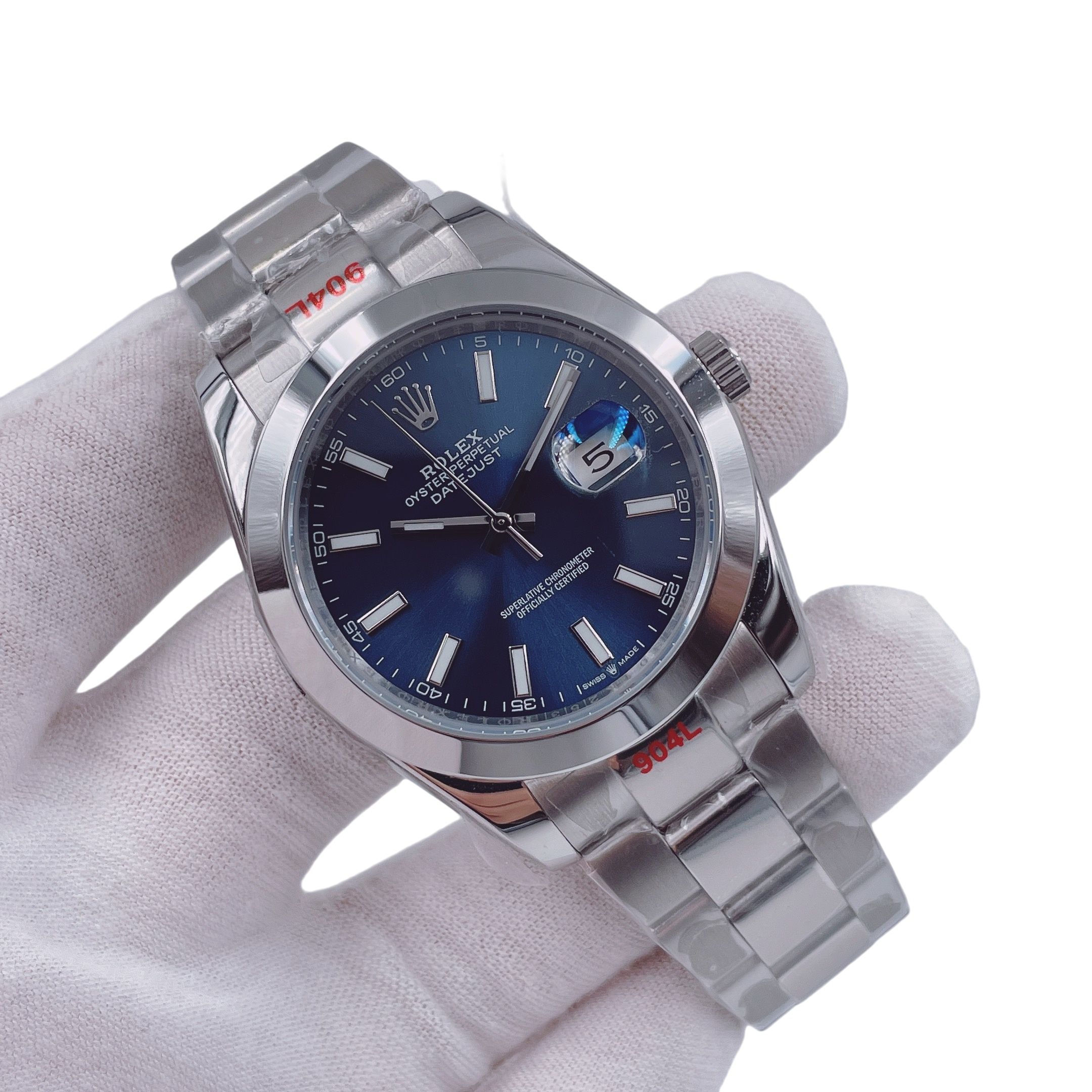 Rolex Datejust 126334 41mm Upgraded Jubilee Strap Automatic Stainless Steel Watch Bezel Men's Watch Sapphire Glass Case New Black Case - 8 of 8